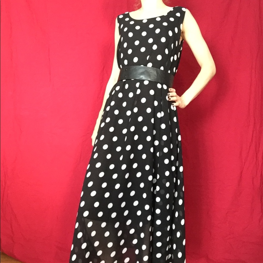 Polka dot dress (belt is in a separate listing)